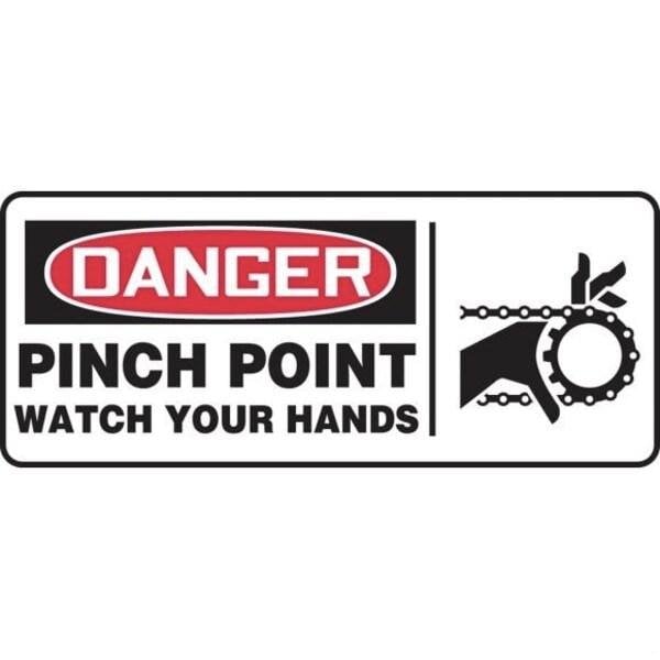 Accuform OSHA DANGER SAFETY SIGN PINCH POINT MEQM038XV MEQM038XV - main